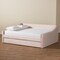 Baxton Studio Raphael Modern and Contemporary Pink Velvet Fabric Full Size Daybed with Trundle 187-11482-Zoro - alternate 4